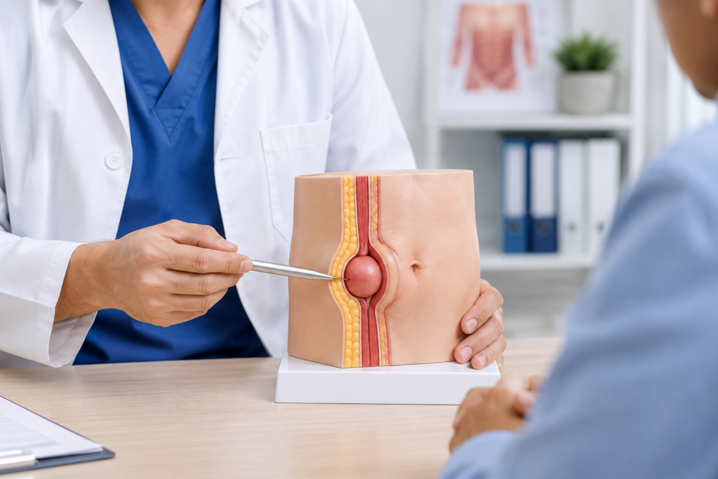 Umbilical Hernia Surgeon Mumbai performing minimally invasive hernia surgery